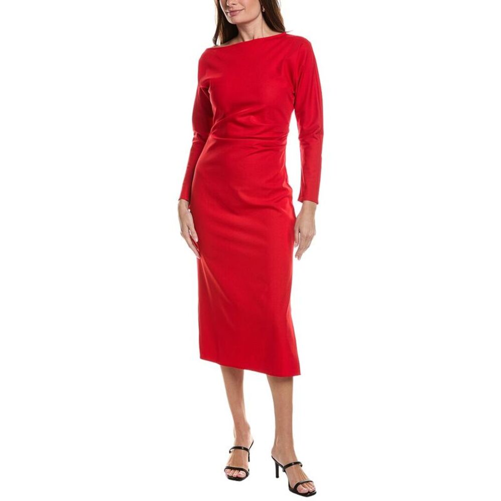 Colette Rose Womens  Long Sleeve Midi Dress, Red